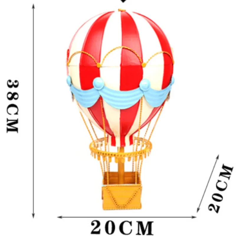 1pc Hanging Craft Home Livingroom 35cm(1.15ft) Modern Iron Hot Air Balloon Wall Decoration Accessories Rainbow Lantern 3