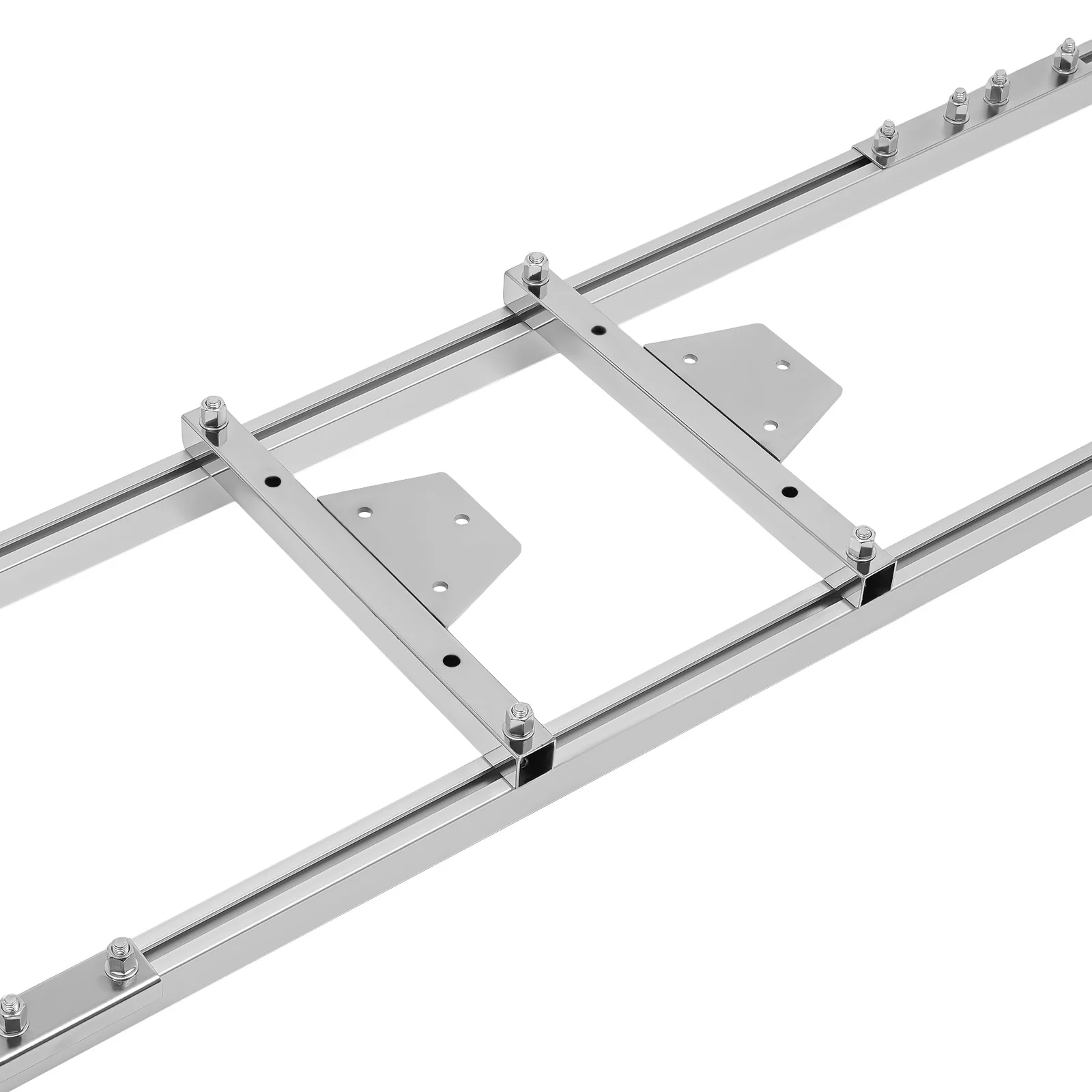 Führungsschiene für Kettensägenfräsen, Führungsschiene aus Aluminiumlegierung für Kettensägenfräsen, silberfarben, verstellbar für Holzarbeiter – Detail 3