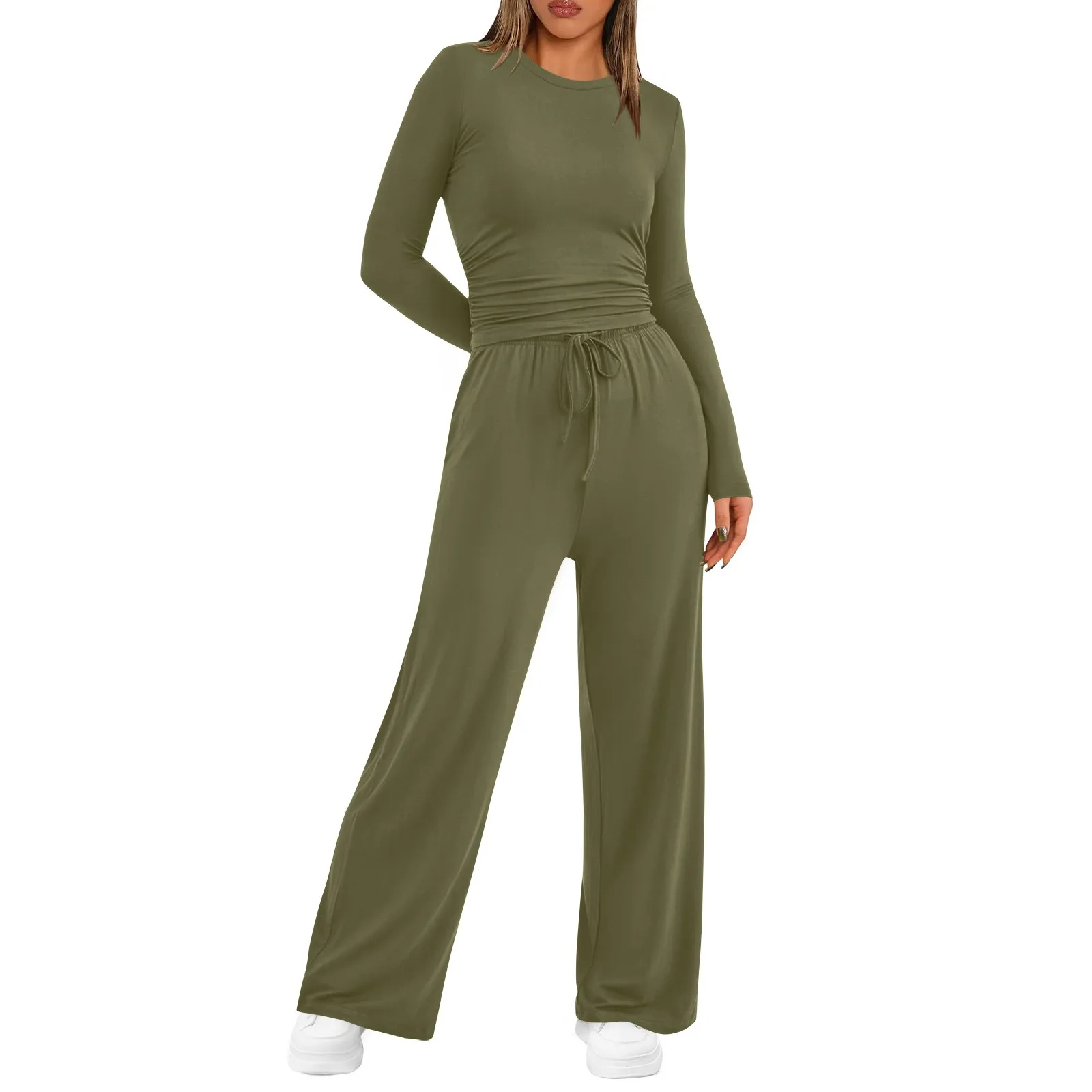 Modest Tracksuit Dress Set (Jumper dress with Trousers) (Dark Grey) main image 0