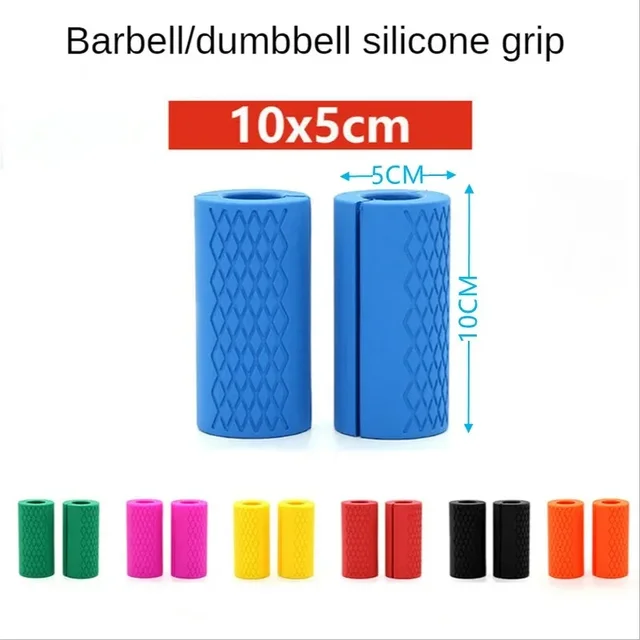 1 Pair Barbell Dumbbell Grips Thick Bar Handles Crossfit Silicone Anti-slip Pad Pull Up Weightlifting Kettlebells Fat Grip 3