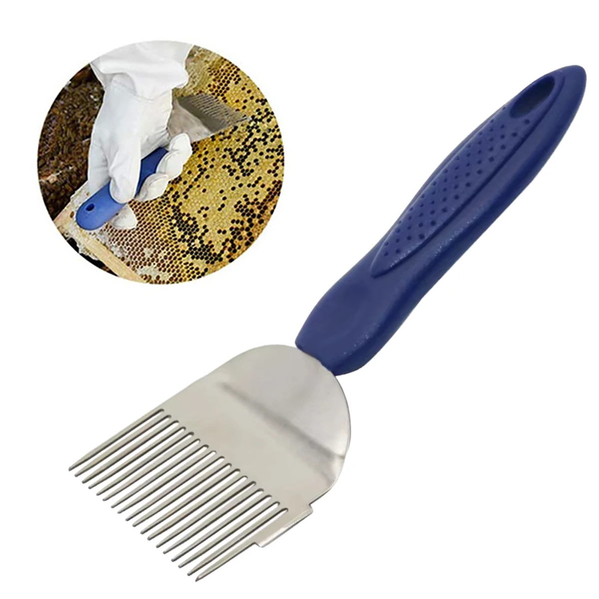 18 Needle Honey Shovel Uncapping Honey Scraper Honeycomb Hive Beekeeping Forks knife Stainless Steel Pin Apiculture Tool