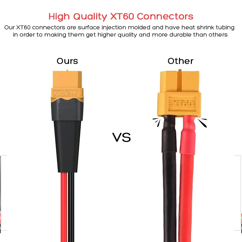 Solar Charging Cable for XT60 Male to Female Connector for ALLPOWERS R600 R1500 R2500 S2000 Ecoflow RIVER & DELTA Anker SOLIX terminal connector,solar panel connector cable