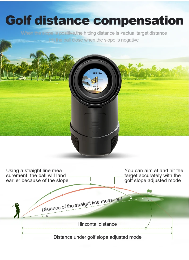 Nohawk A2 800m 1200M 1500M 8X Measuring Long Distance Golf & Hunting Laser Rang