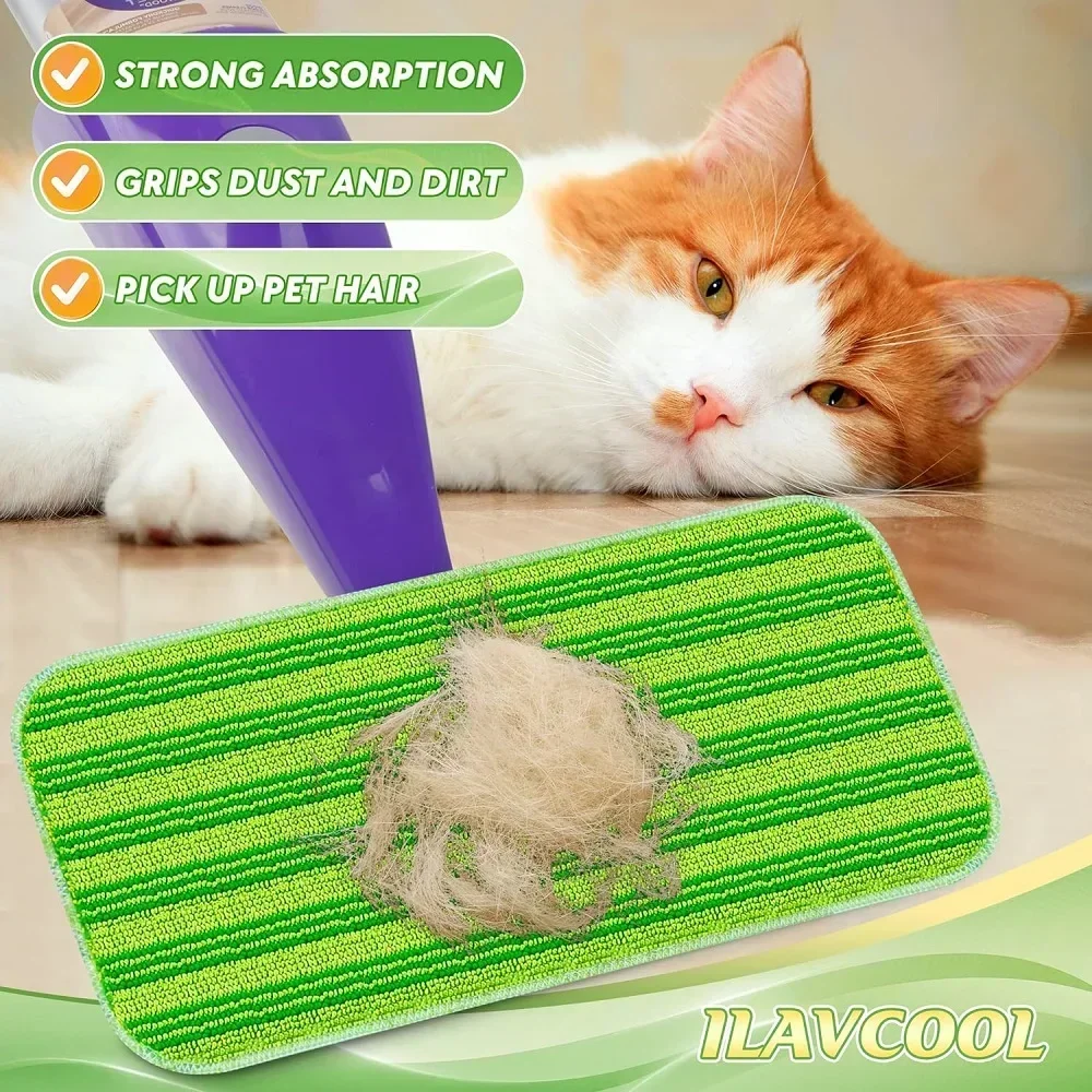 Reusable Microfiber Mop Pads for Swiffer Wet Jet, Wet and Dry Pad, Household Dust Cloth, Cleaning Accessories, 2Pcs