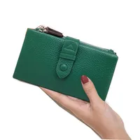 Short Genuine Leather Wallet for Woman 2026 New Soft First Layer Cow Leather Purse Fashion Ladies RFID Card Holder Clutch - Image 4