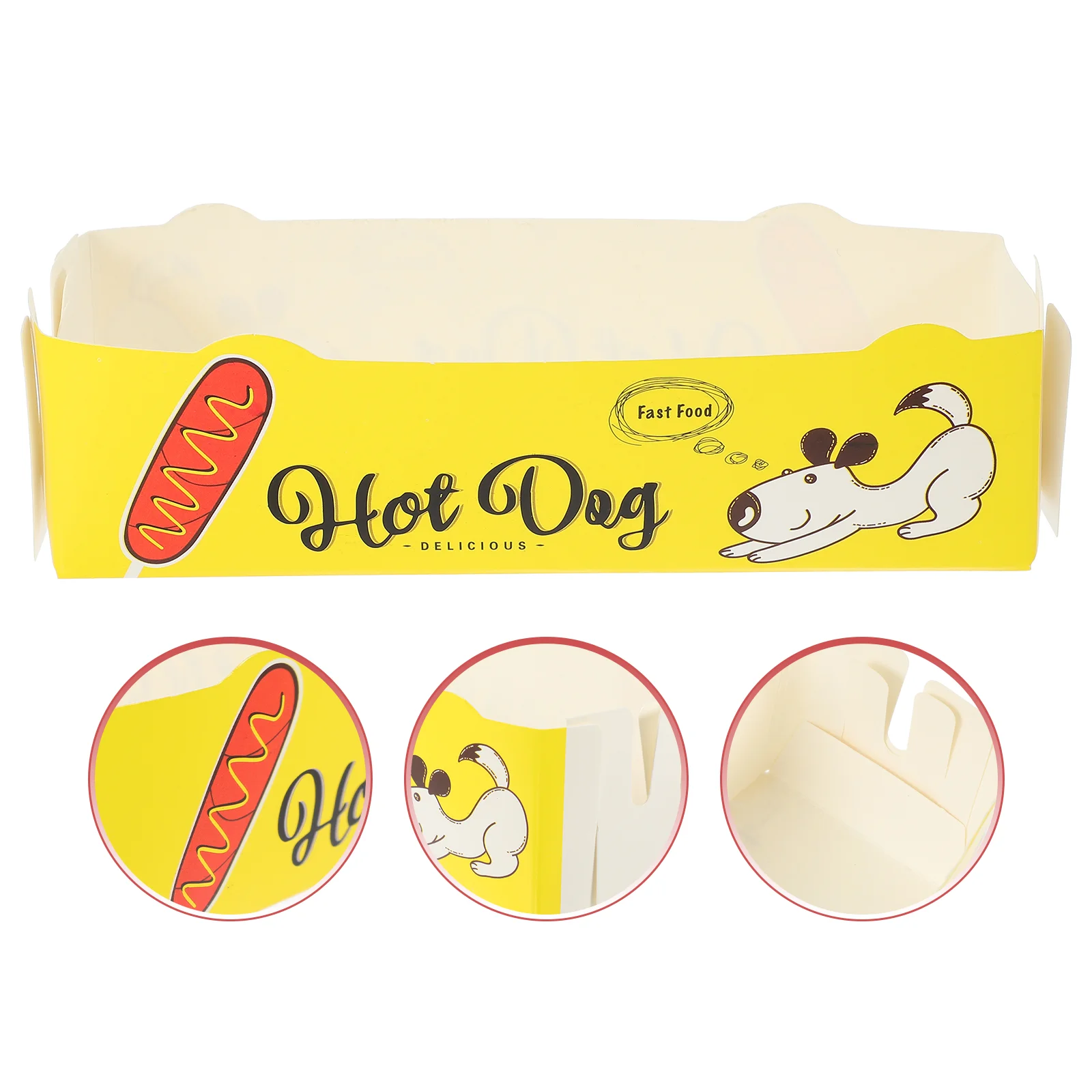 50 Pcs Paper Food Serving Tray Open Packing Pet Container Containers for Cheese