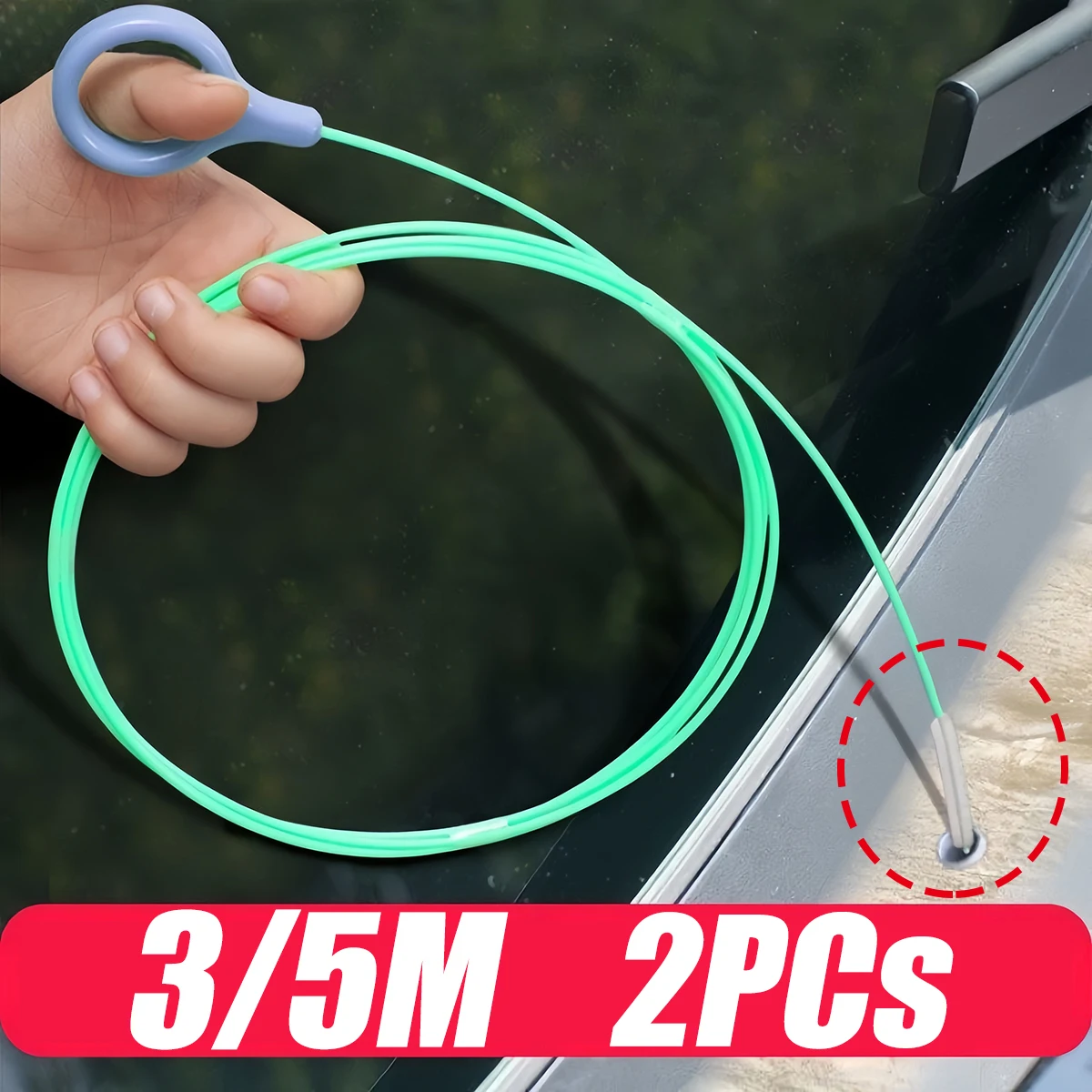 3/5m Drain Hole Car Cleaning Pipe Brushes Flexible Drain Dredge Sunroof Cleaning Scrub Brush Car Wash Tool Accessories