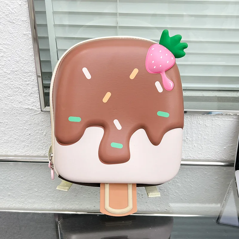 2024 New Korean Version Ice cream Shape Children's Backpack Kindergarten Schoolbag 3-5 Years Old Boys Girls Cute Children Bag 6