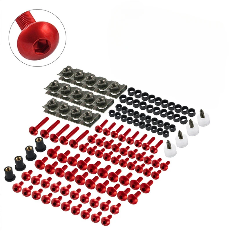 

177pcs Motorcycle Fairing Bolts Body Screw Nuts For Honda CB650R PCX 125 NC750X ADV 350 X ADV 750 CB500X Dio Hornet 600 750 2023