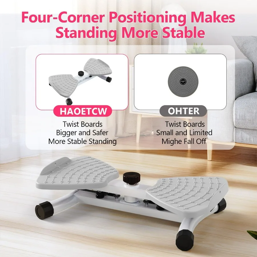 Waist Twisting Machine & Ab Twister Machine - 300 lbs Noiseless Waist Twister Board for Core Exercise, Home Gym Fitness Equipmen