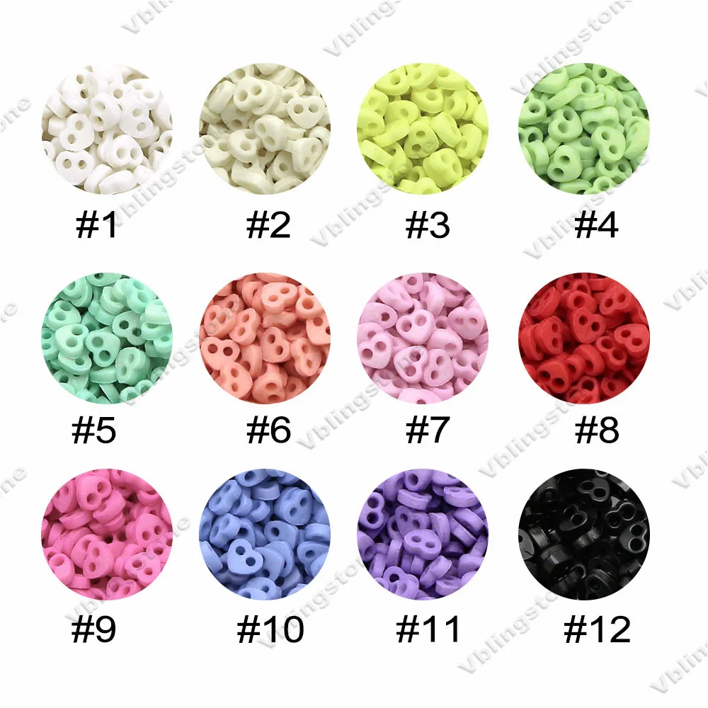 4mm Heart Buttons 100pcs Mini Buttons for Dolls 2Holes Sew Button Decoartive Clothes Buckles Needlework Handmade Accessories 2