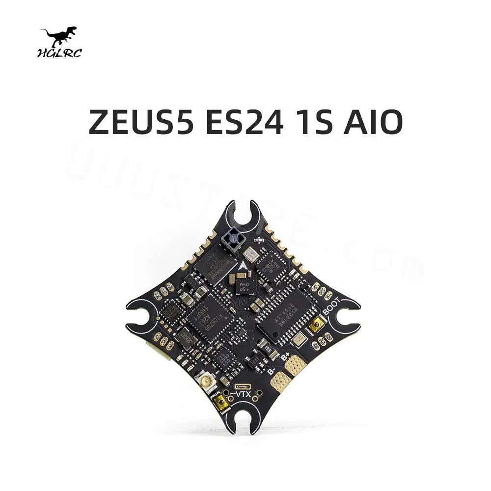 

HGLRC ZEUS5 ES24 1S AIO F411 Flight Controller BlueJay 5A 4in1 ESC 200mW VTX SPI 2.4G ELRS RX 25.5X25.5mm for 65mm 75mm RC Drone