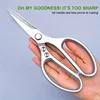 1pc Multi-Purpose Stainless Steel Kitchen Shears - Heavy-Duty Poultry Scissors with Comfortable Aluminum Alloy Grip for Food Pre 6