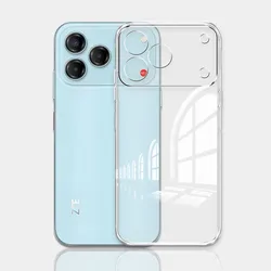 Transparent Soft Silicone Phone Case - Sleek Protective Cover for ZTE Blade V80 Design (Clear)