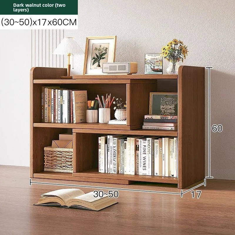 מדף ספרים מתקפל מדף אחסון פשוט מרובה שכבות רצפה לקיר ארון תצוגה קטן נמוך