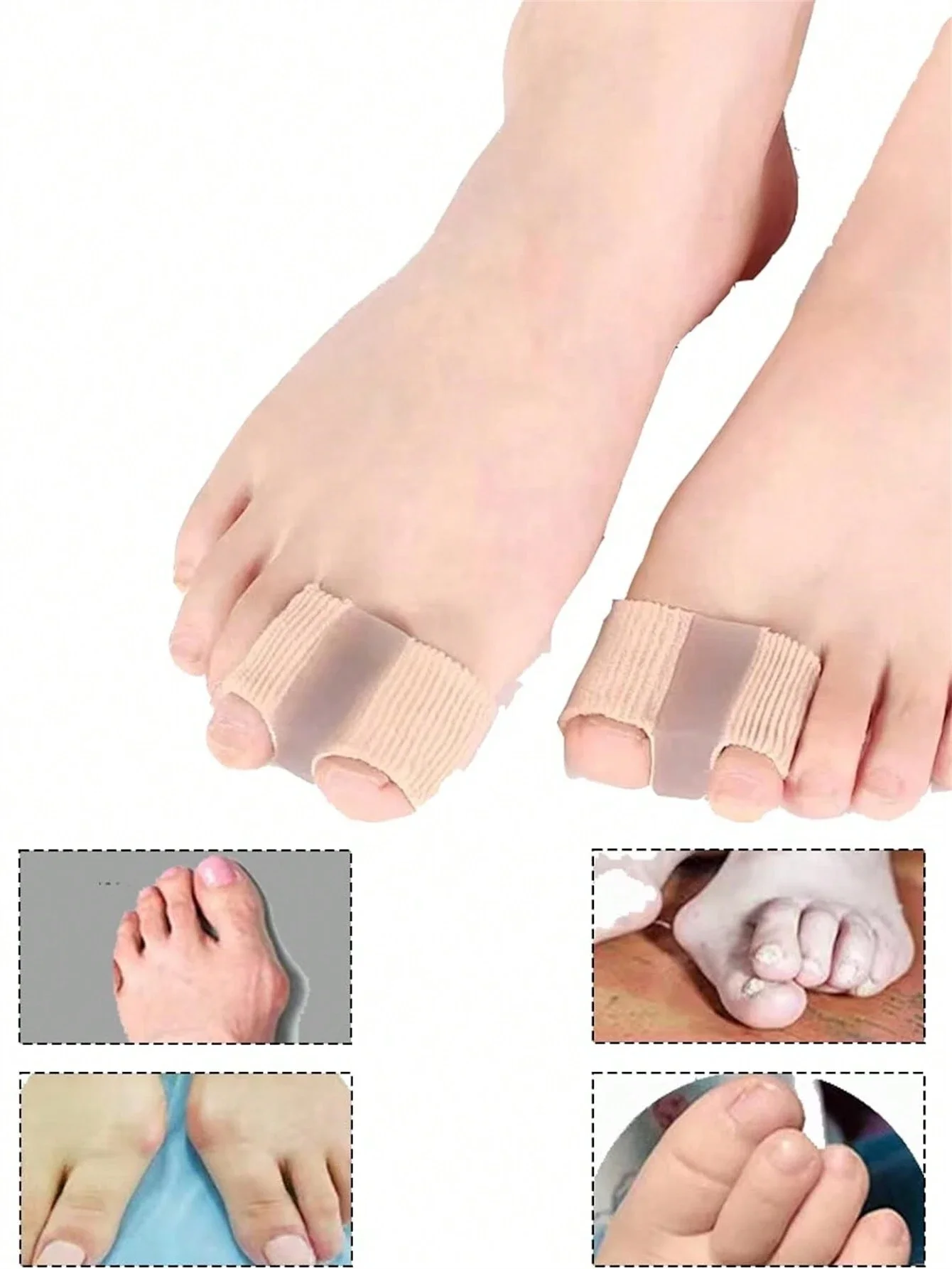 1pc Unisex Size L Solid Color Toe Separator Shoe Insole Suitable For Overlapping Toe Gel Pad Shoe Insole