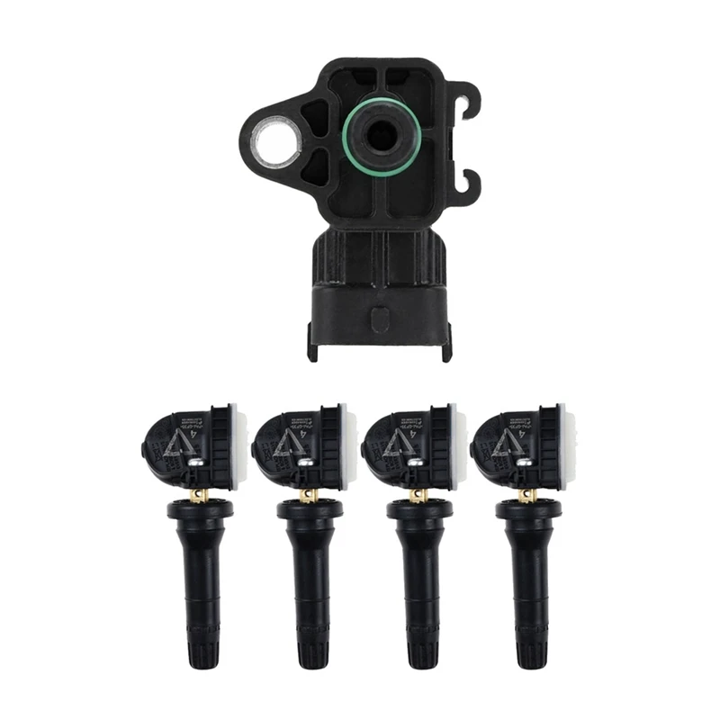 

5 Pcs Car Accessories: 1 Pcs MAP Manifold Absolute Pressure Sensor & 4 Pcs TPMS Tire Pressure Sensor