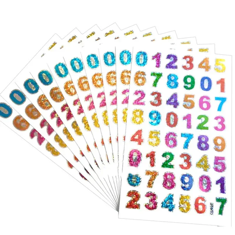 Autocollants De Lettres De L'alphabet à Paillettes, Autocollants De