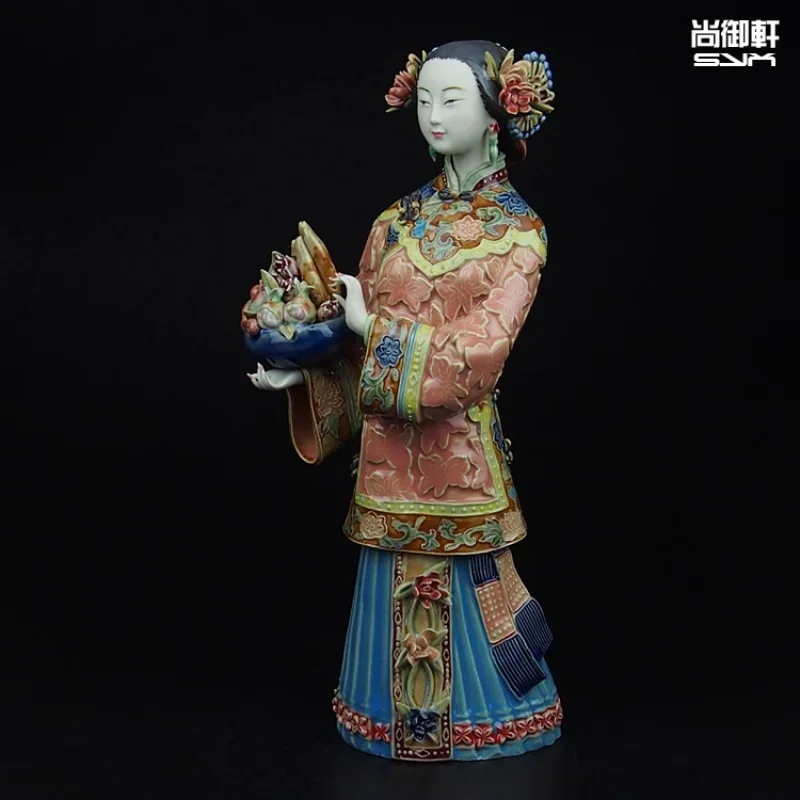 

Shiwan doll master of fine ladies of ancient figures decorated life and Tianqi handmade ceramic crafts creative