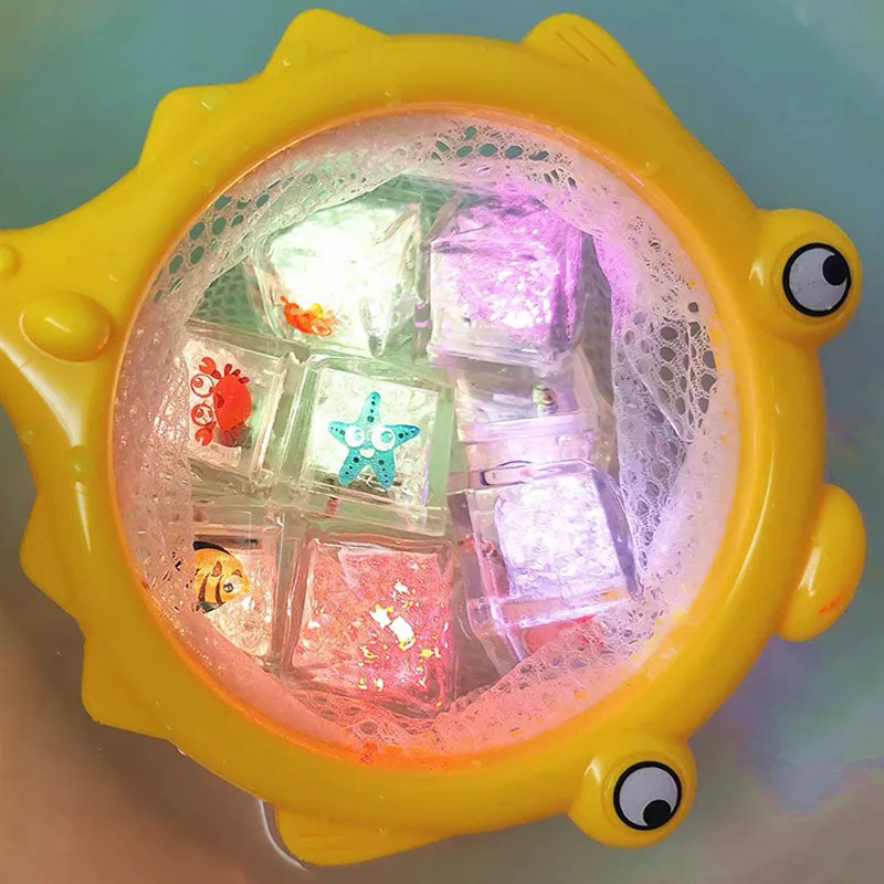 Baby Bath Toys Bathtub LED Light Up Toys Colorful Changing Waterproof Underwater Lights Bath Toys for Boys Girls Birthday Gift