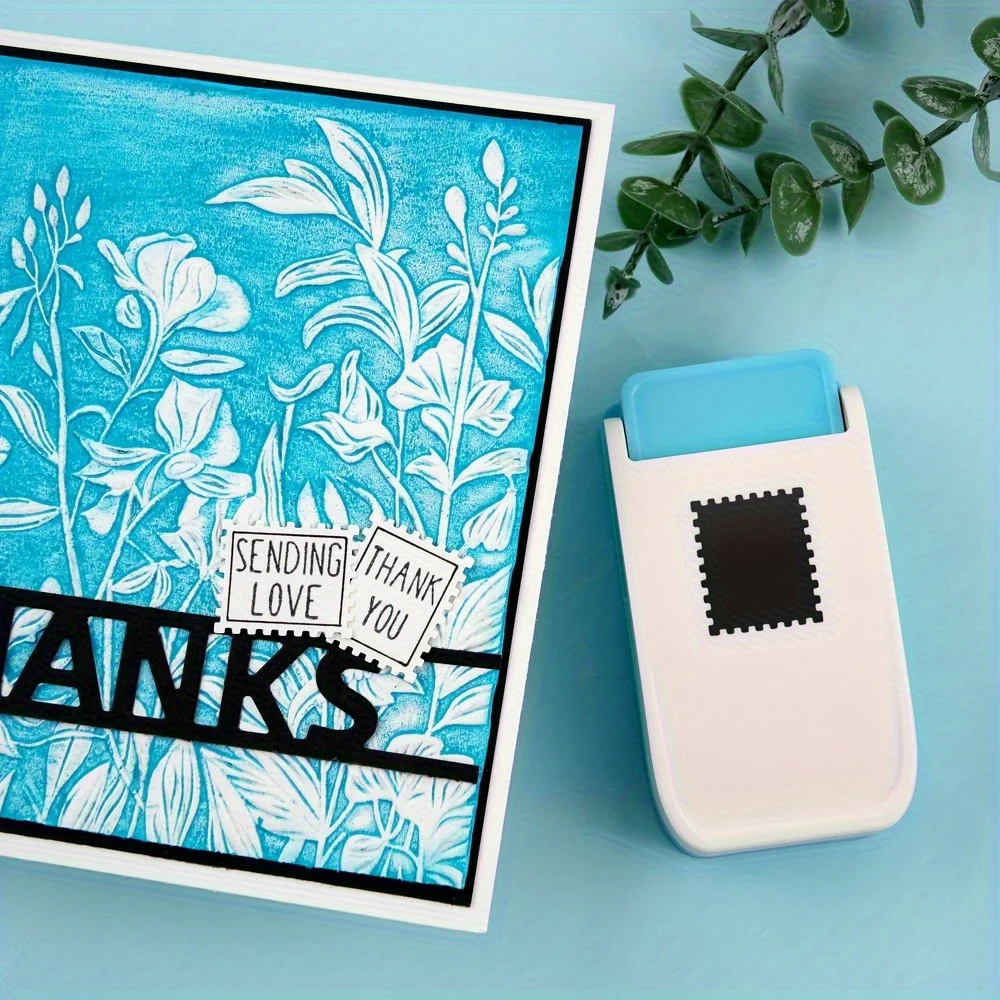 1x0.8인치/2.5x2.1센티미터 직사각형 스탬프 펀치; 레버형 기계, 종이 예술 스크랩북 펀칭기에 적합