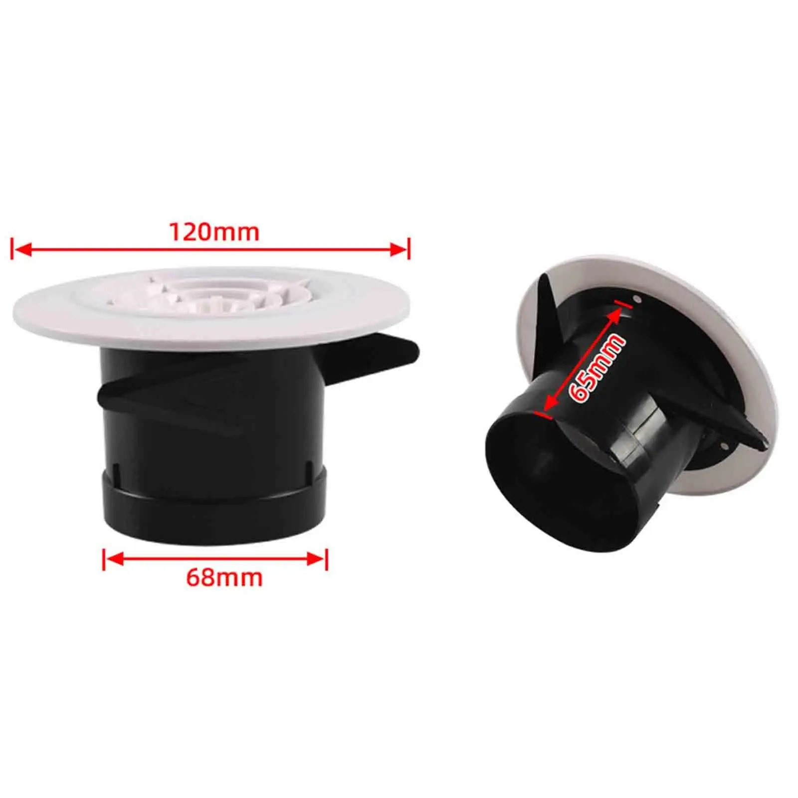 Boat Yacht RV Air Vent Grille Cover Heavy Duty 68mm Outer Diameter Universal Round Multipurpose Accessories