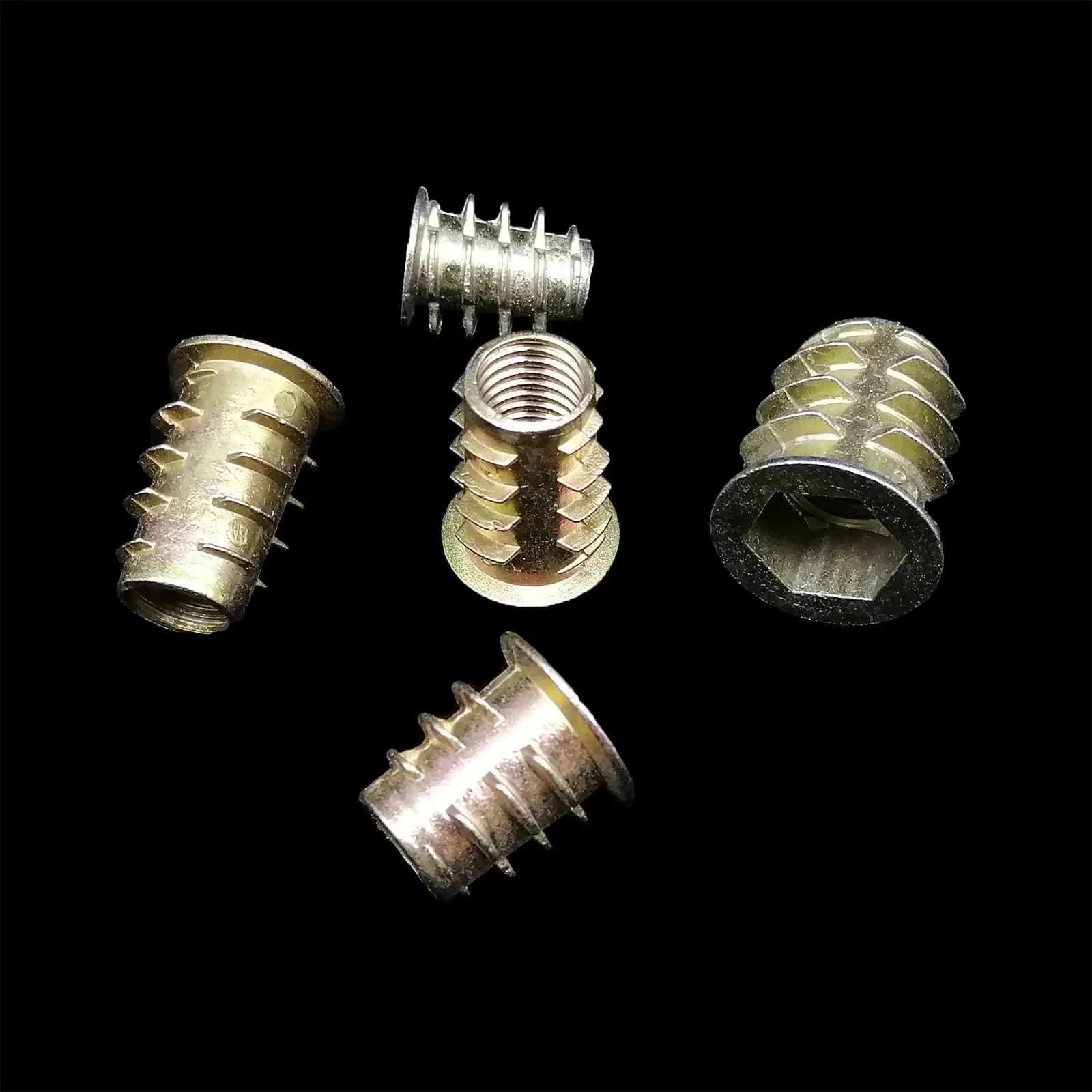 M4 M5 M6 M8 M10 Metal Hexagon Hex Socket Allen Head Embedded Insert Nut E-Nut Assortment Set Kit Box 165pc for Wood Furniture hexagon nuts