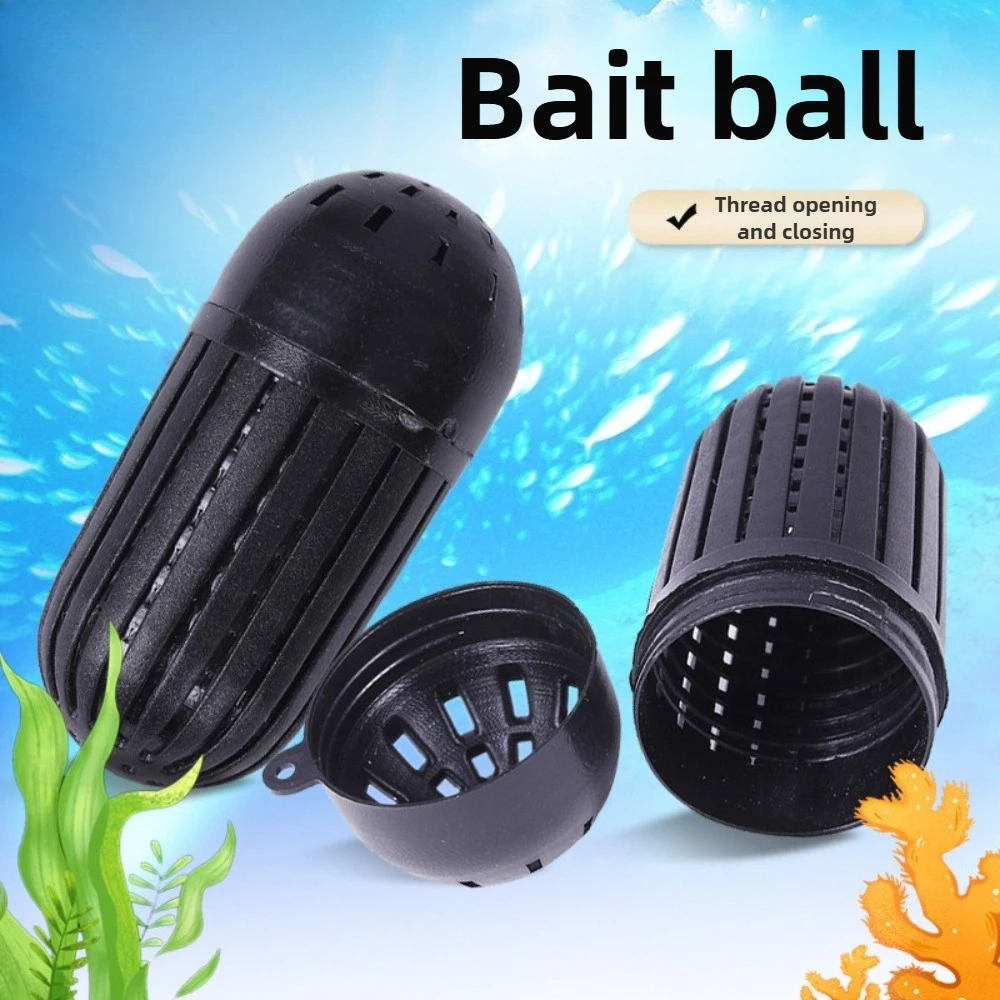 15 stücke Mini Fisch Köder Käfig Verdickte Kunststoff Ball Köder Box Angeln Locken Korb Feeder Halter Garnelen Hummer Fisch Köder falle Käfig