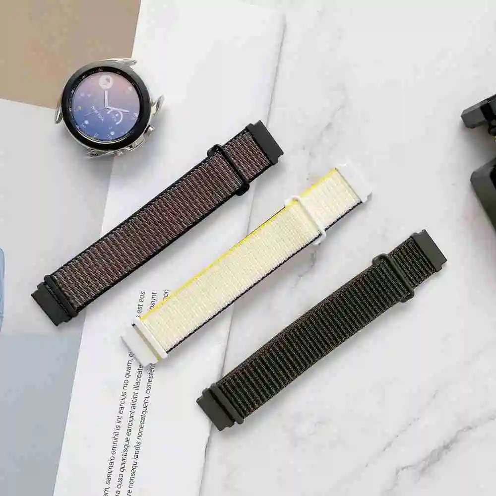 New Nylon Double Section Adjustable Elastic Band For Ticwatch Band Pro 3 Ultra Gps /Gtx/S2/E2/E3/Gth Strap Sports 20 22Mm Bands