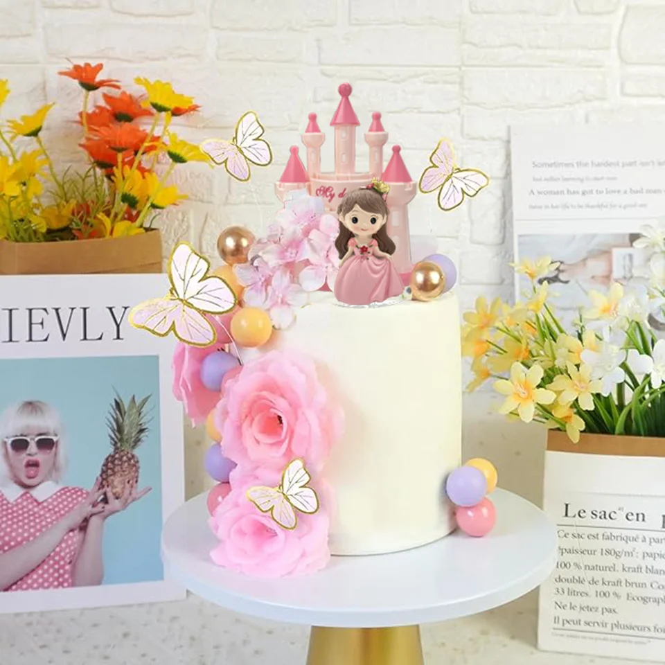 Set Di 24 Decorazioni Per Torta Con Fatine Floreali Rosa – Perfette Per Compleanni, Cupcake E Baby Shower!