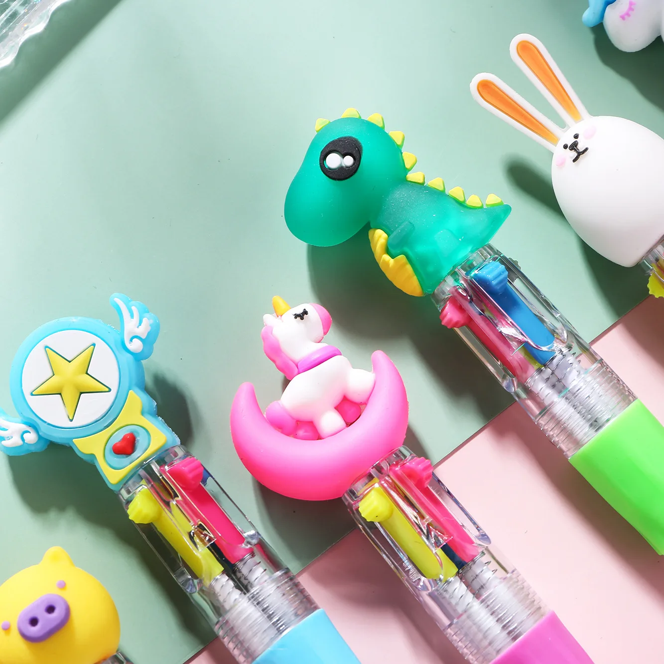 4 Pieces Fun Pens Ballpoint Pen Animal Shaped Design Cartoon Pen Fun Pens  for Kids Office School Supplies 0.7 mm (Unicorn)