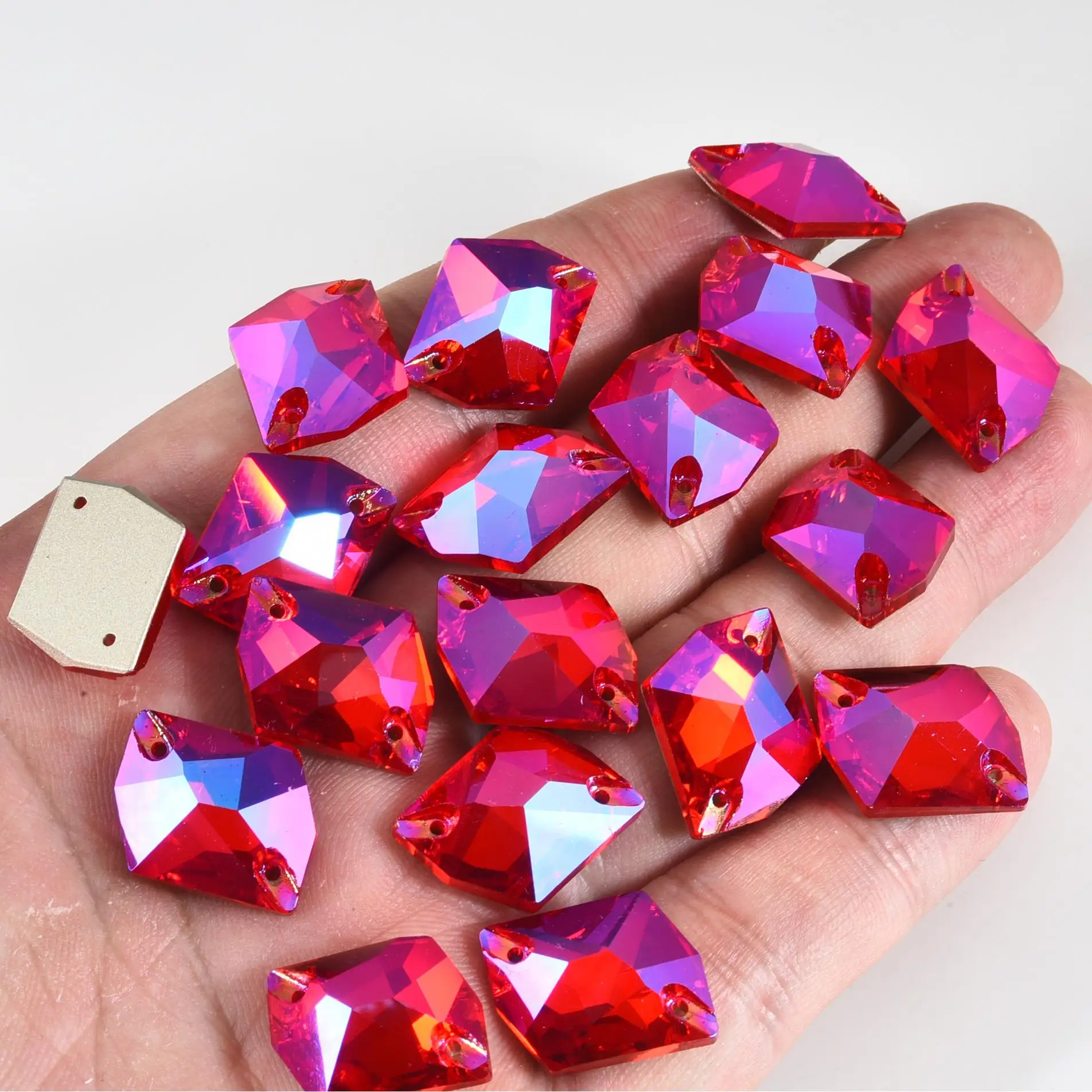 올리야 코스믹 멀티 컬러 최고급 K9 글라스 바느질용 라인스톤 크리스탈 플랫백 바느질 스톤 DIY 의류 장