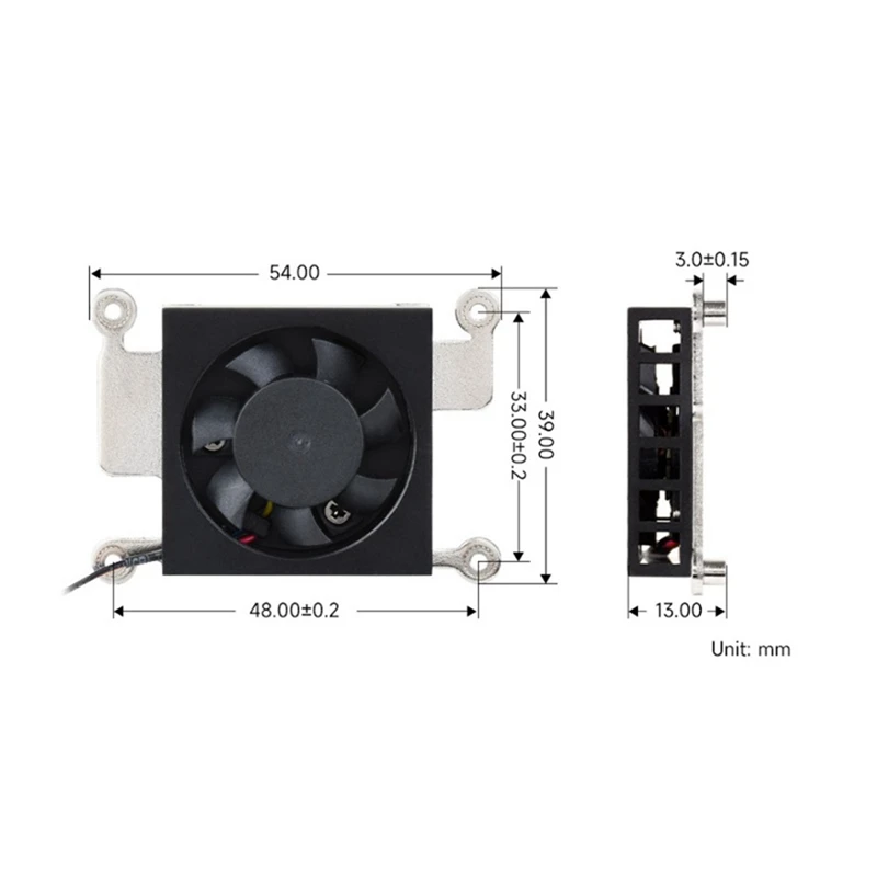 Cooling Fan For Raspberry Pi Compute Module 5, CM5 Heatsink Cooler Radiator, 5V Power Supply, With Thermal Tapes