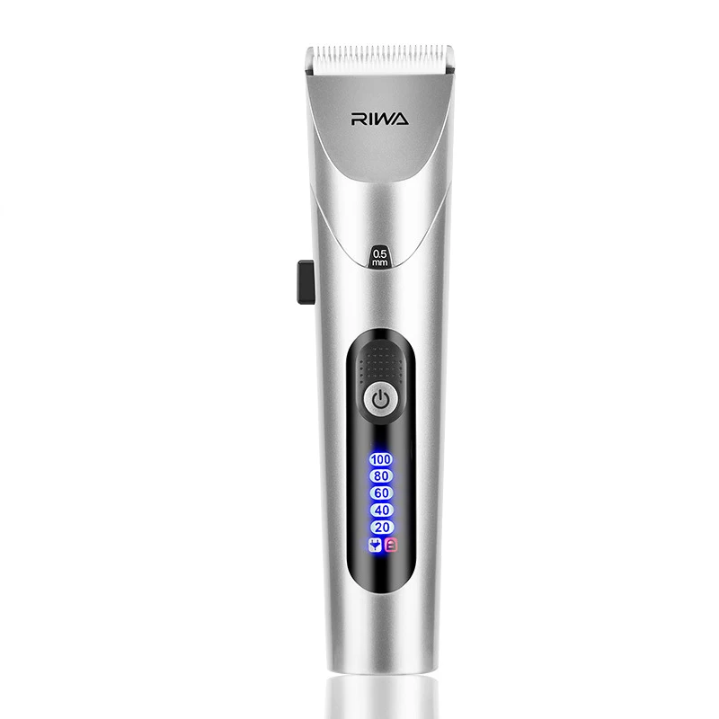 Youpin RIWA Hair Clipper Professional Electric Trimmer For Men With LED Screen Washable Rechargeable Men Strong Power Steel Head 2