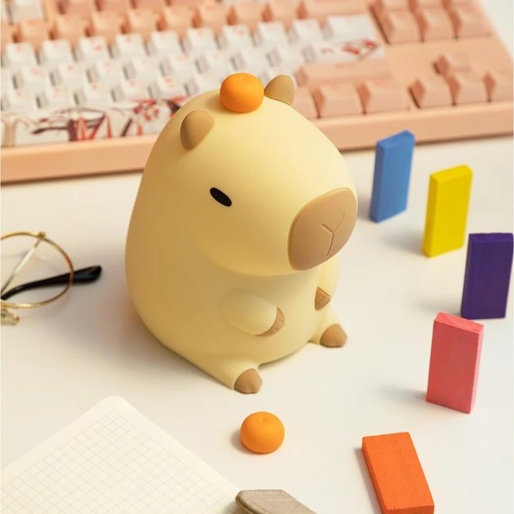 LED Night Light Cute Capybara Night Lamp 800mAh Battery Capybara Night Light For Boys, Girls, Kids 4.33x4.37x4.39 In