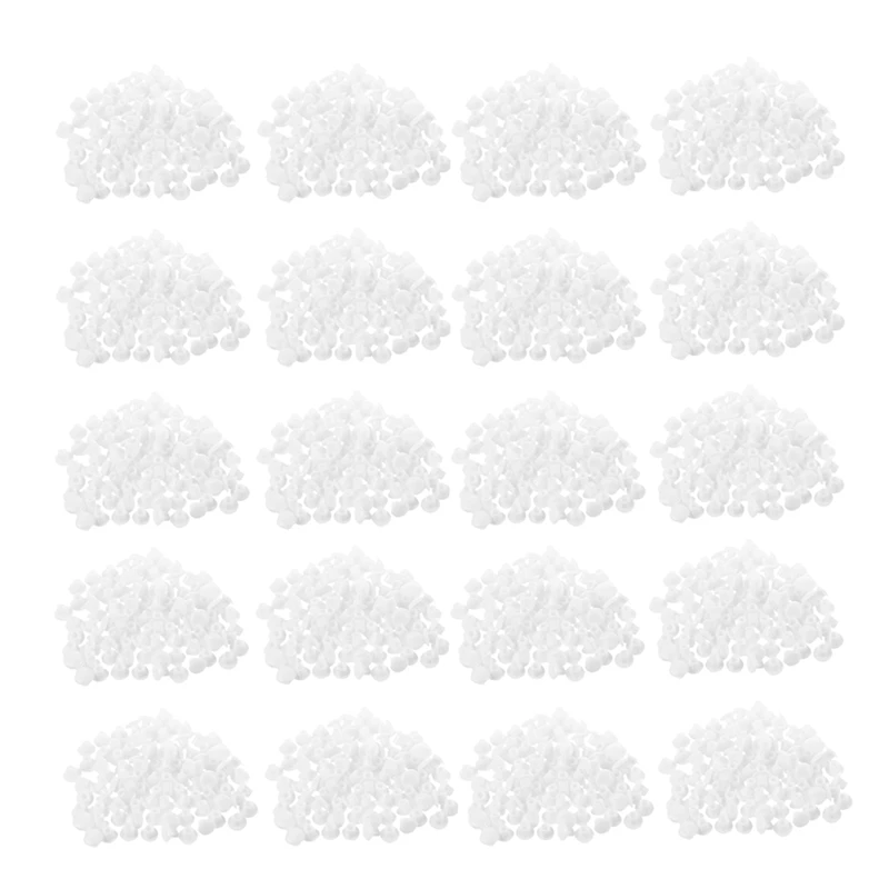 ABSE-2000 Pcs Home Furniture Decor 5 Mm White Plastic Hole Drilling Cover