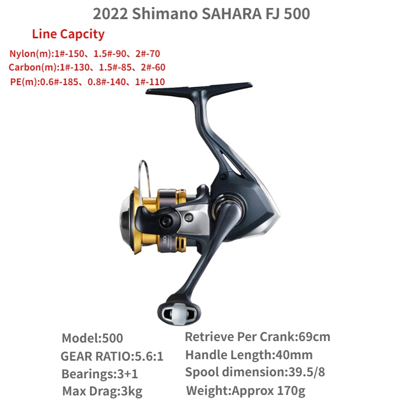 2022 SHIMANO SAHARA FJ 500 1000 C2000S C2000SHG 2500 2500SHG