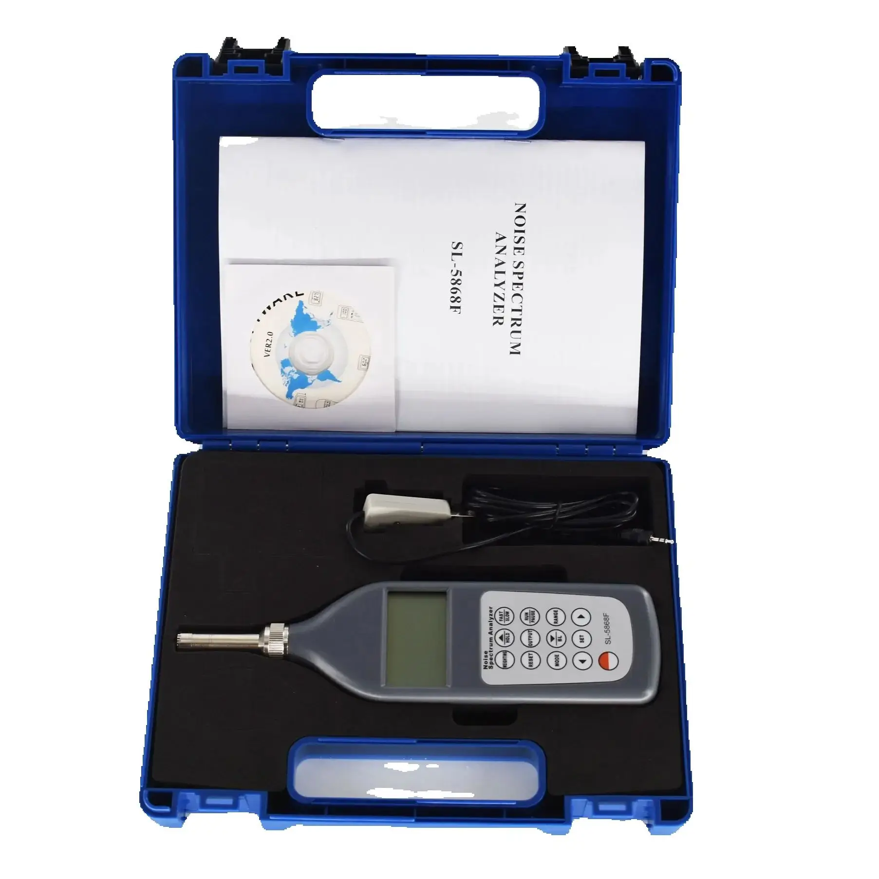 Noise Spectrum Analyzer SL-5868F Sound Level Meter digital detection technology Range 25dB~130dB (A) (With the software) 5