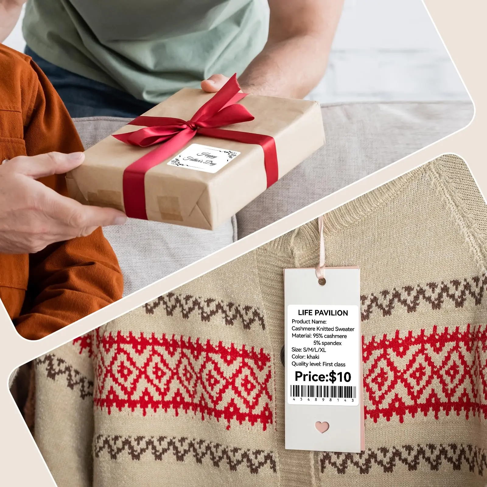 Niimbot Label Printer White Paper Sticker B1 B21 B203 Label Maker Tape 30x20mm 50x80mm Bigger Size B3S for Mini Mobile Labeller