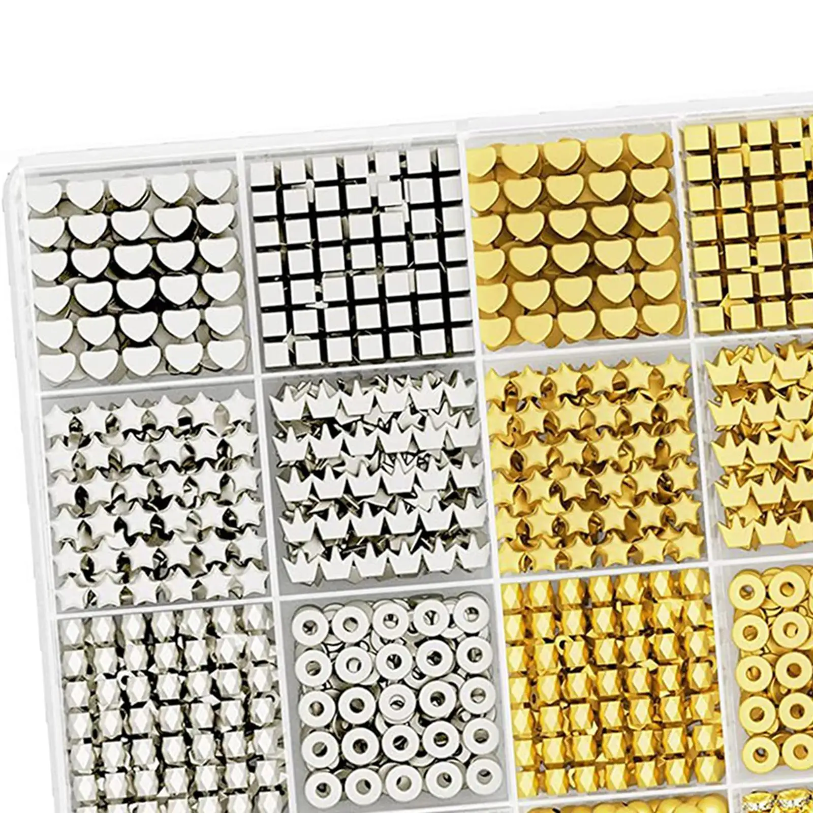 

1740x Spacer Beads DIY Craft Handcrafted Polyhedron Spacer Beads Loose Beads for Charms Jewelry Findings Making Beading Supplies