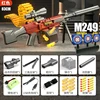 M249 Hand Self Integrated Soft Bullet Toy Gun Dual mode manual automatic electric launch with bullet chain and shell throwing 2
