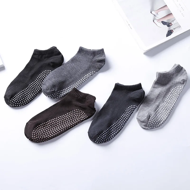 4 Paires De Chaussettes Antidérapantes Yoga/pilates - Silicone Au Talon, 21,5 Cm - Couleurs Assorties