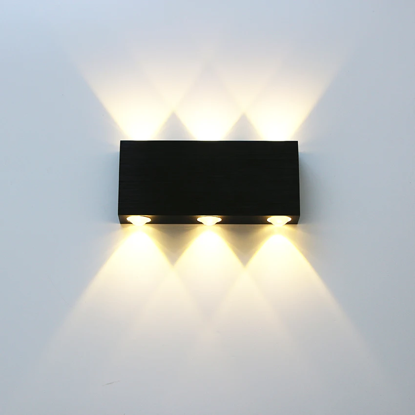 

6w LED Indoor Brushed Gold and Silver Wall Lamp Modern Minimalist Style Bedroom Living Room Corridor Study Room Decoratio