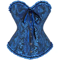 Corset Overbust Vintage pour Femme, Bustier Désossé à Lacets, Vêtement Amincissant, Style Victorien 4