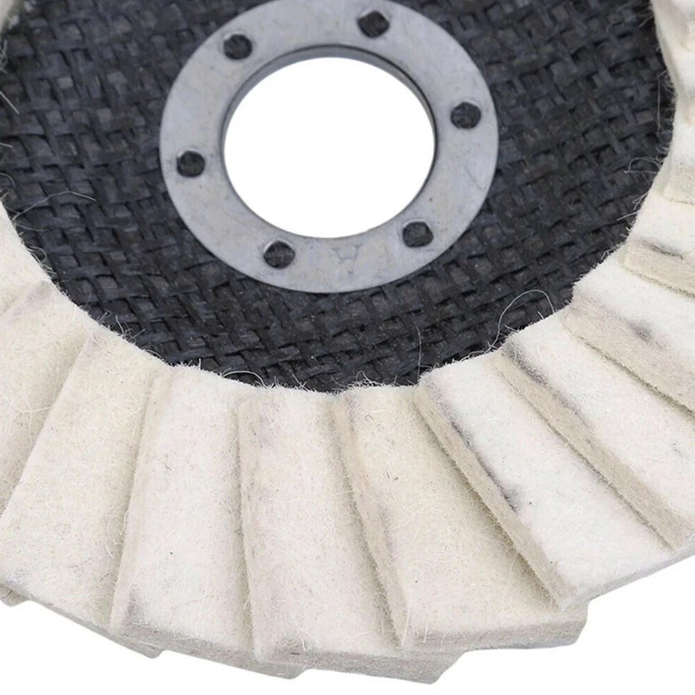 

2pc 115mm Polishing Wheels Grinding Flap Discs Felt Wool Buffing Pad For Stainless Steel Copper Aluminum Glass Furniture Ceramic