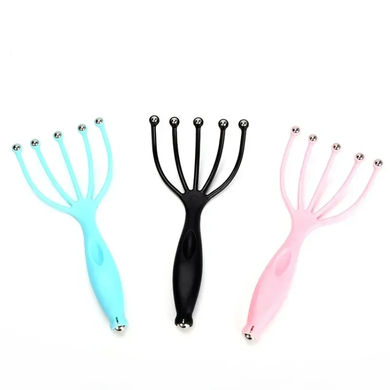 

5 Claws Head Massger Streamlined Ball Body Relaxation Scalp Massage Roller for Hair Growth Hand Held Hair Stress Relief Aid