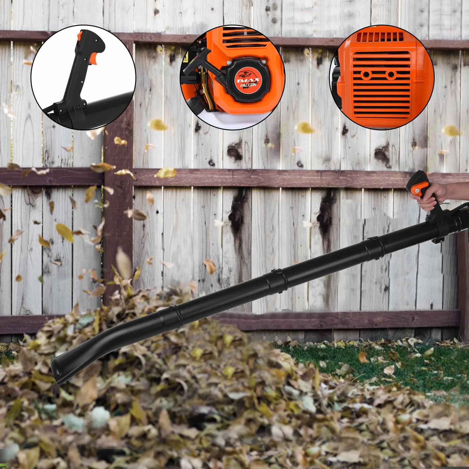 EB909 42.7cc Garden Leaf Blower Two Stroke Gasoline Air Blower Wireless Dust Collector Snow Blower High Power Tools 6