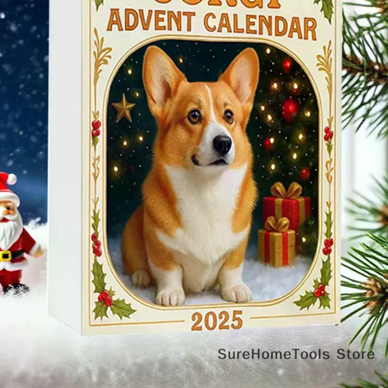 Coigi Advent Calendar 2025, 24 Days Countdown With Cute Corgi Mini Ornaments, Dog-Themed Christmas Decoration Set For Home Décor