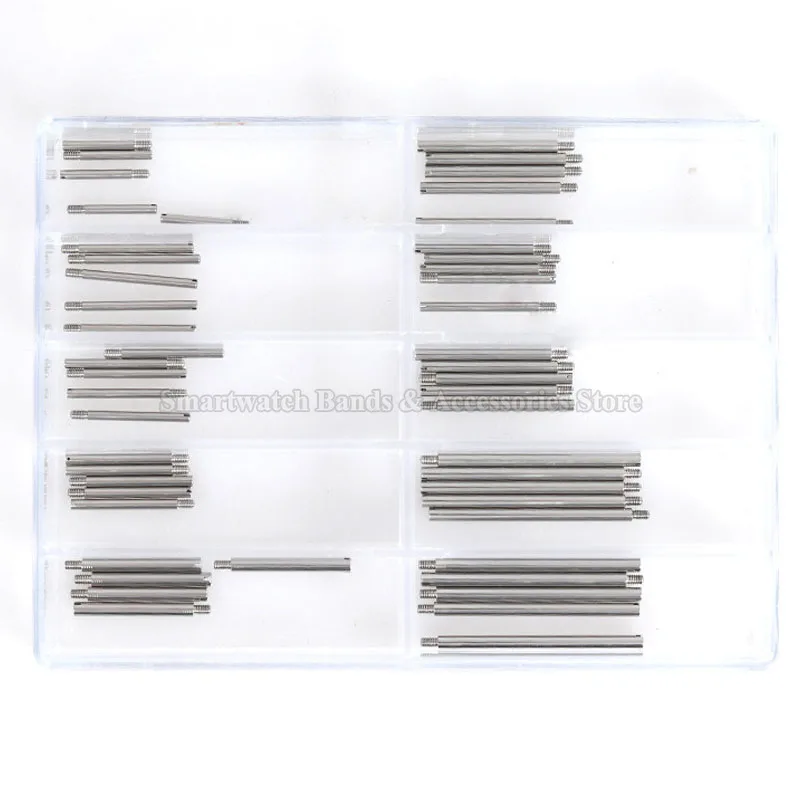 50-Piece Stainless Steel Strap Screw Pin Set for Watch Repair and Maintenance