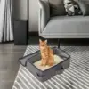 Portable Cat Litter Box Carrier Lightweight Foldable Easy to Carry Pet Supplies Travel Litter Tray Case for Hotel Stays Car 3